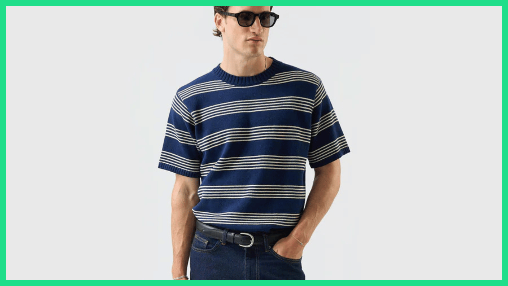 Percival Fiction Striped Knitted T-Shirt